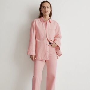 Madewell Pink Denim Shacket / Chore Coat